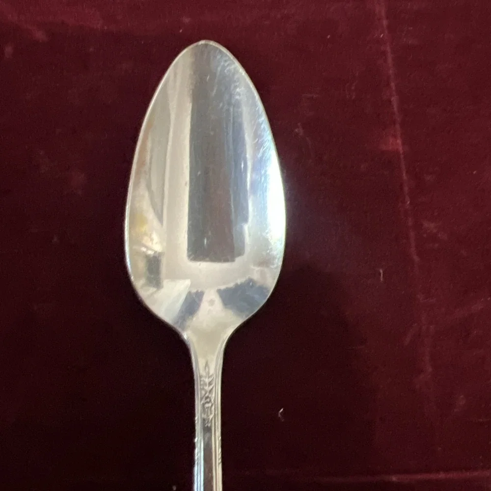 1 Dinner/Teaspoon‎ Milady Oneida Community 1940 Silver Plate Silverplate Floral